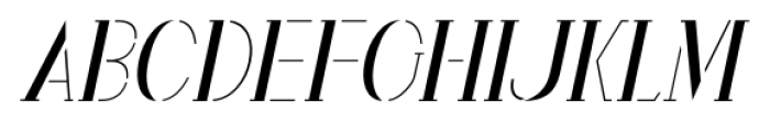 Mystery Stencil Oblique JNL Regular Font LOWERCASE
