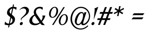 Mythica Italic Font OTHER CHARS