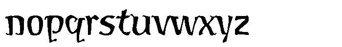 MYS Peripatetic Font LOWERCASE