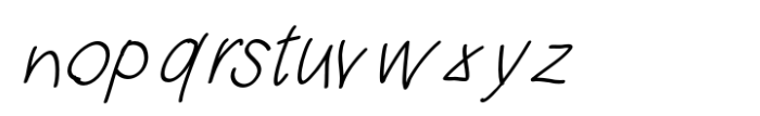 My Crooked Hand Italic Font LOWERCASE