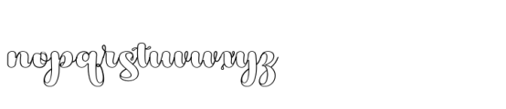 My Homey Belya Outline Font LOWERCASE