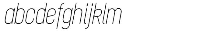 Myhota Thin Italic Font LOWERCASE