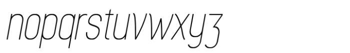 Myhota Thin Italic Font LOWERCASE