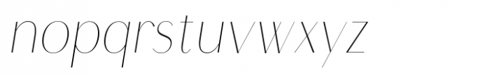 Mylon ExtraLight Italic Font LOWERCASE