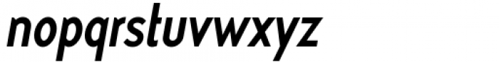 Myna Condensed Semi Bold Italic Font LOWERCASE