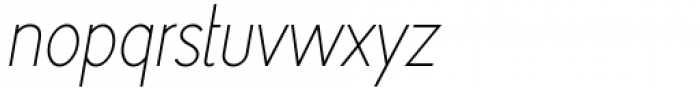 Myna Condensed Thin Italic Font LOWERCASE