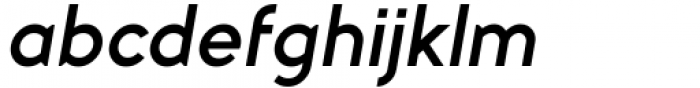 Myna Expanded Semi Bold Italic Font LOWERCASE
