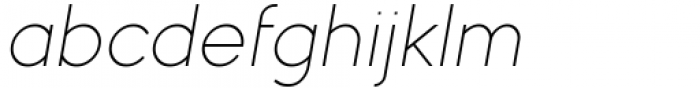 Myna Expanded Thin Italic Font LOWERCASE
