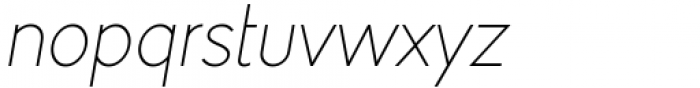 Myna Thin Italic Font LOWERCASE