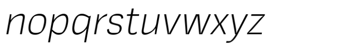 Mynor B Light Oblique Font LOWERCASE
