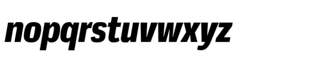 Mynor Black Condensed Italic Font LOWERCASE
