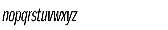 Mynor Book Extra Condensed Italic Font LOWERCASE