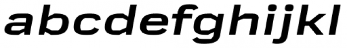 Mynor Extra Bold Expanded Italic Font LOWERCASE