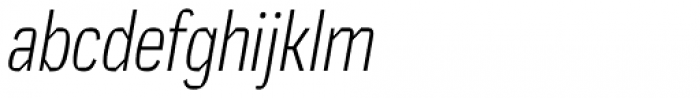 Mynor Light Condensed Italic Font LOWERCASE