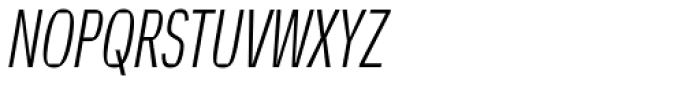 Mynor Light Extra Condensed Italic Font UPPERCASE