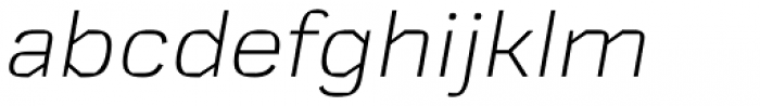 Mynor Light Wide Italic Font LOWERCASE