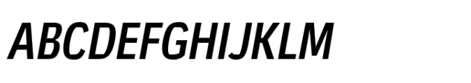 Mynor Medium Condensed Italic Font UPPERCASE