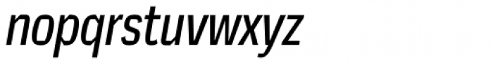 Mynor Regular Condensed Italic Font LOWERCASE