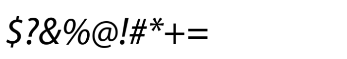 Myriad Variable Italic Font OTHER CHARS