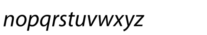 Myriad Variable Italic Font LOWERCASE