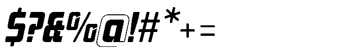Mysteron Notched Bold Italic Font OTHER CHARS