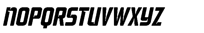 Mysteron Notched Bold Italic Font UPPERCASE