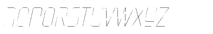Mysteron Notched Hairline Italic Font UPPERCASE