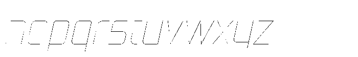 Mysteron Notched Hairline Italic Font LOWERCASE