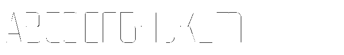 Mysteron Notched Hairline Font UPPERCASE