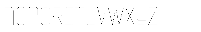 Mysteron Notched Hairline Font UPPERCASE