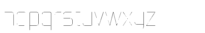 Mysteron Notched Hairline Font LOWERCASE