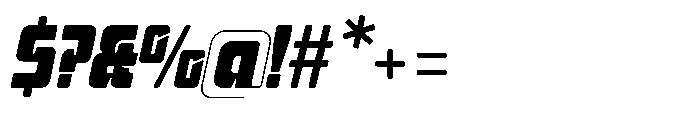 Mysteron Notched Heavy Italic Font OTHER CHARS