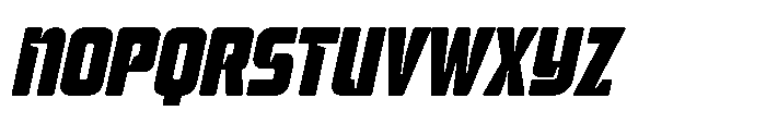 Mysteron Notched Heavy Italic Font UPPERCASE