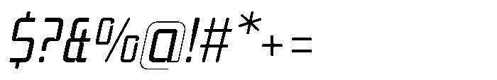 Mysteron Notched Italic Font OTHER CHARS