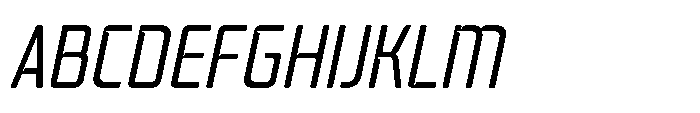 Mysteron Notched Italic Font UPPERCASE