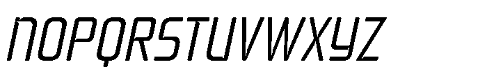 Mysteron Notched Italic Font UPPERCASE