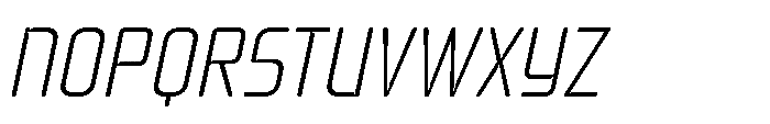 Mysteron Notched Light Italic Font UPPERCASE