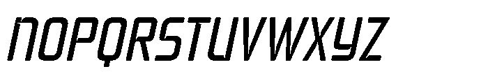 Mysteron Notched Medium Italic Font UPPERCASE