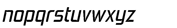 Mysteron Notched Medium Italic Font LOWERCASE