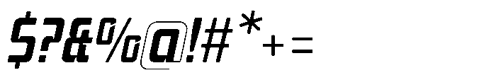 Mysteron Notched Semi Bold Italic Font OTHER CHARS