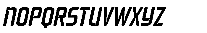 Mysteron Notched Semi Bold Italic Font UPPERCASE