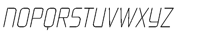 Mysteron Notched Thin Italic Font UPPERCASE