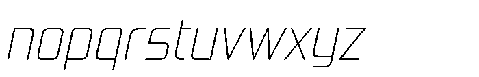 Mysteron Notched Thin Italic Font LOWERCASE