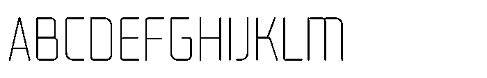 Mysteron Notched Thin Font UPPERCASE