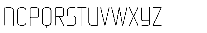 Mysteron Notched Thin Font UPPERCASE
