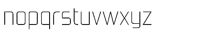 Mysteron Notched Thin Font LOWERCASE