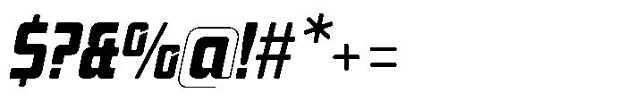 Mysteron Solid Bold Italic Font OTHER CHARS