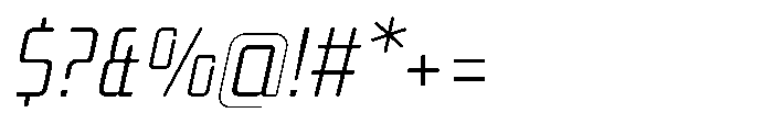 Mysteron Solid Light Italic Font OTHER CHARS