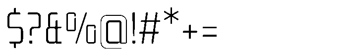 Mysteron Solid Light Font OTHER CHARS