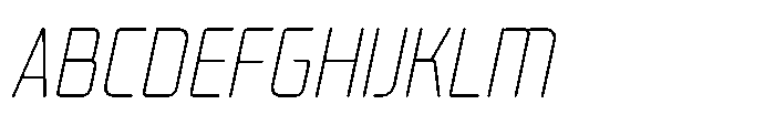 Mysteron Solid Thin Italic Font UPPERCASE